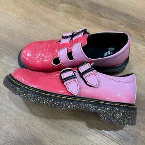 Dr. Martens Mary Janes Gradient Pink Glitter